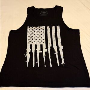 Grunt Style Black and White Graphic Tank Top